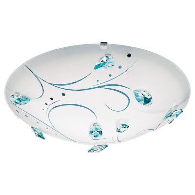 95689 Светодиод. настенно-потол. светильник SORRENTA 1, 16W(LED), ?315, сталь, белый/стекло, хрустал