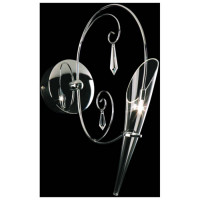 Lightstar 755614 (MB62613-1А) Бра SCARABEO 1х35W G4 12V ХРОМ хрусталь+стекло (в комплекте)