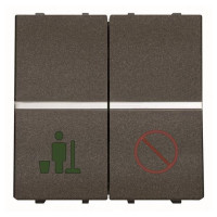 N2244.5 AN - Механизм выключателя Не беспокоить/Уборка номера, 2-модульный, серия Zenit, цвет антрацит - 2CLA224450N1801