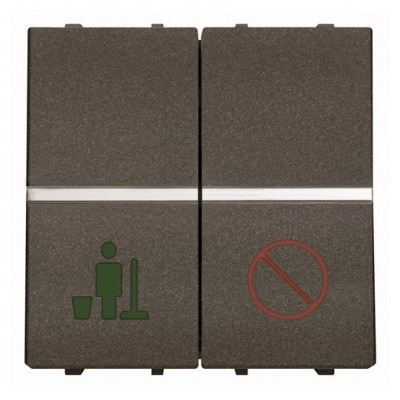 N2244.5 AN - Механизм выключателя Не беспокоить/Уборка номера, 2-модульный, серия Zenit, цвет антрацит - 2CLA224450N1801