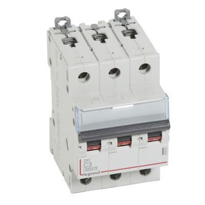 Legrand DX3 6000 Автоматический выключатель 10кА 3P 400В 3А 3 мод (С)