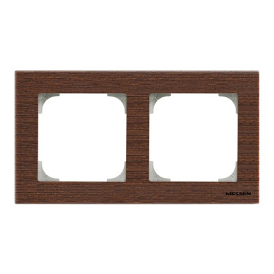 8572 WN - Рамка 2-постовая, серия SKY, цвет дерево венге - 2CLA857200A2101