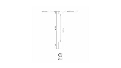 Крепление сменное М6 для светильников MINI VILLY подвесное черн. SWG PRO 00-00004869