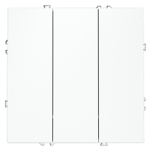 Выключатель встраиваемый VOLTUM S70 трехклавишный 10А, (белый матовый), VLS030102