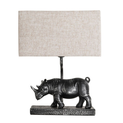 Arte Lamp CLARK, Светильник настольный интерьерный, цвет арматуры - ЧЕРНОЕ СЕРЕБРО, цвет плафона/декора - СЕРЫЙ, 1х40W E27, A4376LT-1BS