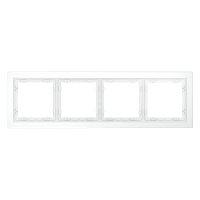 Рамка стеклянная VOLTUM S70 на 4 поста, (белый,матовый,стекло), VLS110402