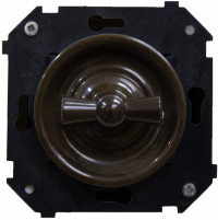 Bironi Выключатель 2-кл. (скрытый монтаж), Коричневый, B3-202-22