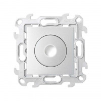 Simon Светорегулятор поворотно-нажимной проходной 40-450Вт 230В~ цвета алюминий S24 Harmonie, 2410313-033