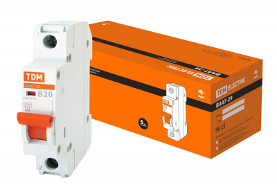Авт. выкл.ВА47-29 1Р 20А 4,5кА х-ка В TDM Electric, SQ0206-0011