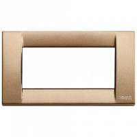 Vimar Накладка для 4 модулей металл металлик бронзовый, 16734.22