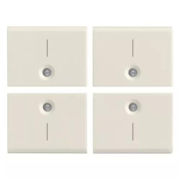 Vimar 4 половинки одномодульной клавиши с символом "I", белые, 16841.1.B