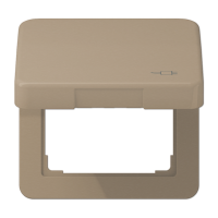 Рамка с подпружиненной крышкой для механизмов 50*50, с символом "Вилка", CD590KLSOCGB Рамка с подпружиненной крышкой для механизмов 50*50, с символом "Вилка", CD590KLSOCGB