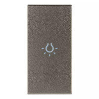 Vimar Клавиша для осевых устройств на 1 модуль символом "лампа", Metal, 19131.L.M Vimar Клавиша для осевых устройств на 1 модуль символом "лампа", Metal, 19131.L.M