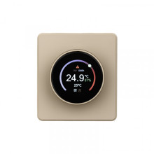 KRANZ ROUND Терморегулятор Wi-Fi с/у шелк, с 1-пост. рамкой, KR-78-0728-7