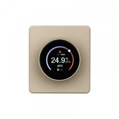 KRANZ ROUND Терморегулятор Wi-Fi с/у шелк, с 1-пост. рамкой, KR-78-0728-7