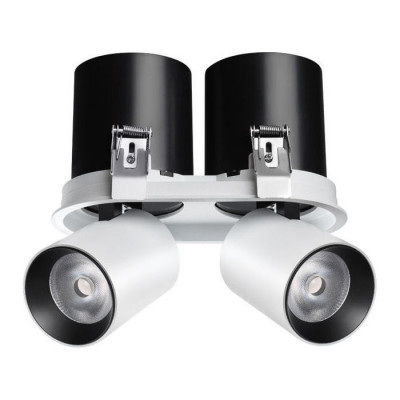 Novotech 358341 SPOT NT19 217 белый/черный Встраиваемый светильник IP20 LED 3000К 24W 220V LANZA