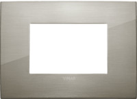 Vimar Накладка CLASSIC на 3 модуля сталь матовая, 19653.08 Vimar Накладка CLASSIC на 3 модуля сталь матовая, 19653.08