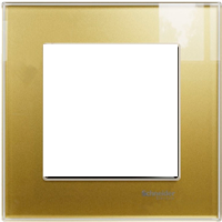 MERTEN M-Elegance РАМКА стеклянная 1 пост, ЗОЛОТО, SM