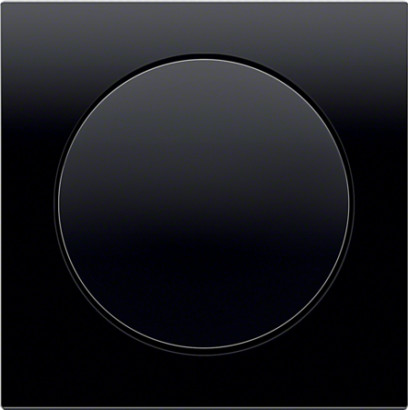 Berker Выключатель 1-клавишный, глянцевый черный,  серия R.3