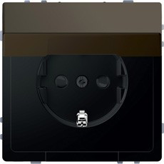 D-Life Розетка 2К+З 16 А, 250 В~, с крышкой IP20, мокко