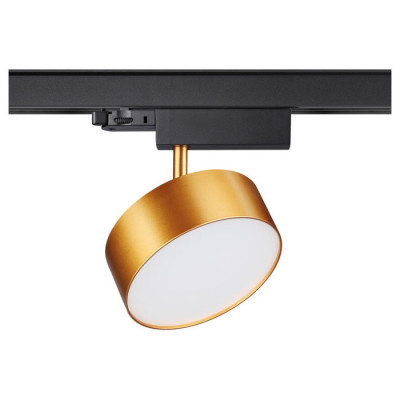 Novotech 358760 PORT NT21 100 матовое золото Трехфазный трековый светодиодный светильник IP20 LED 24W 4000K 2100Лм 100-265V PROMETA