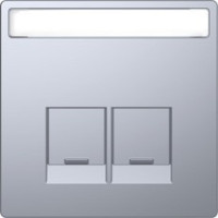 D-Life Накладка 2-ная для 2хRJ45 кат.5/6, нерж. сталь