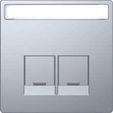 D-Life Накладка 2-ная для 2хRJ45 кат.5/6, нерж. сталь