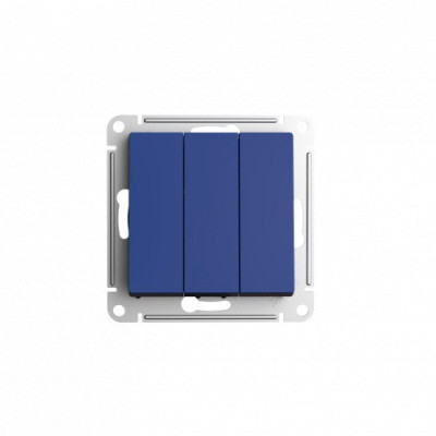 ATN001131 - ATLASDESIGN 3-клавишный ВЫКЛЮЧАТЕЛЬ, сх.1+1+1, 10АХ, механизм, АКВАМАРИН, Systeme Electric