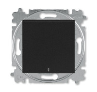 ABB EPJ Levit антрацит / дымчатый чёрный Выключатель 1-клавишный с подсветкой