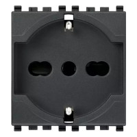 Vimar Розетка 2P+T 16A универсальная серая, 20210