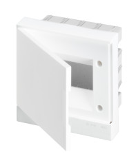 ABB Basic E Бокс в нишу 6М белая непрозрачная дверь (c клеммами)