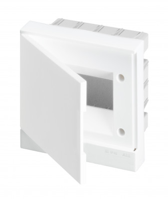 ABB Basic E Бокс в нишу 6М белая непрозрачная дверь (c клеммами)
