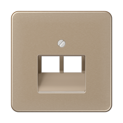 Крышка для сдвоенной телефонной и компьютерной розетки UAE; золотая бронза, CD569-2UAGB