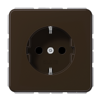 Штепсельная розетка SCHUKO 16А / 250В, пружинные зажимы; дюропласт; коричневый; CD500, CD1520BR