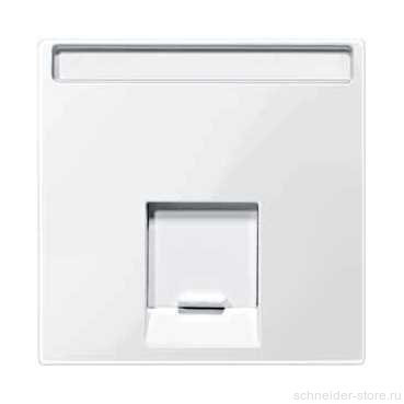 SM Накладка для комп. розетки 1хRJ45 UTP/FTP/STP, полярно-бел. (max 14)