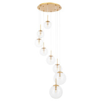 Arte Lamp VOLARE, Подвес, цвет арматуры - АНТИЧНАЯ БРОНЗА, цвет плафона/декора - ПРОЗРАЧНЫЙ, 8х40W E14, A1900SP-8AB