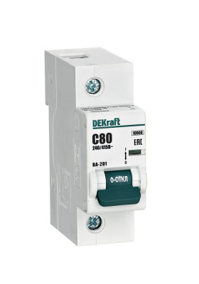 DEKraft Автоматический выключатель 1Р 80А х-ка С ВА-201 10кА