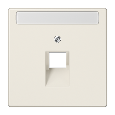 Крышка для одинарной телефонной и компьютерной розетки UAE с полем для надписи; слоновая кость, LS969-1NAUA