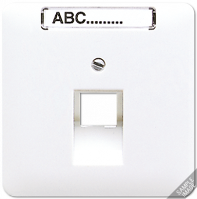 Крышка для телефонной  и  компютерной  розетки UAE с полем для надписи, 569-1NAUA