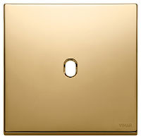 Vimar Накладка Vintage, 2 модуля на 1 выключатель, металл золото, 22672.1.82