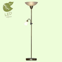 LUSSOLE DOUGLAS Торшер, цвет основания - бронзовый, плафон - стекло (цвет - белый), 2x16W Е27+Е14, GRLSP-0020