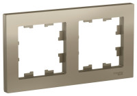 ATN000502 - ATLASDESIGN 2-постовая РАМКА, универсальная, ШАМПАНЬ, Systeme Electric