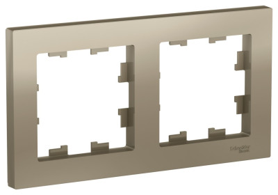 ATN000502 - ATLASDESIGN 2-постовая РАМКА, универсальная, ШАМПАНЬ, Systeme Electric