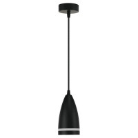 Светильник потолочный на подвесе GX53 15W 230V, черный D85*H160 HL3648, Feron 48092