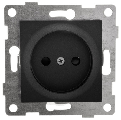 GUSI Ugra МЕХАНИЗМ Роз. 1-ой б/з с з/ш, скрытая установка, 16А, 250В. Цвет графит., С11Р2-010