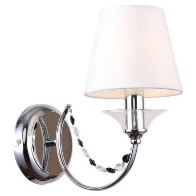 LUSSOLE GREENLEE Бра, цвет основания - хром, плафон - ткань (цвет - белый), 1x40W E14, LSP-8082