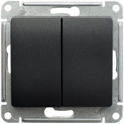 Glossa Переключатель 2-клав. сх.6, 10 А 250 В~, антрацит