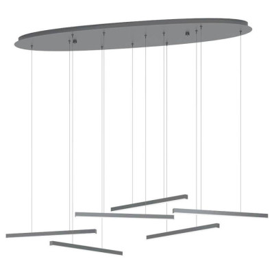 39915 Подвесной потолочный светильник (люстра) LINDOZA, LED 6Х8,4W, 6000lm, L1285, B410, H1400, стал