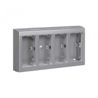Simon Connect Алюминий Коробка Cima Pro в сборе для наружного монтажа на 4 Cima-модуля, SBC400-8