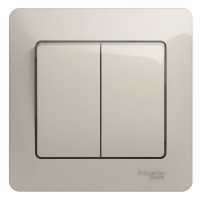 Glossa 2-кл. ВЫКЛЮЧАТЕЛЬ,сх.5,10AX, в сборе,МОЛОЧНЫЙ